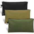 Tool Bag Zipper Pouch, Premium Tool Pouch, Utility Multipurpose Storage Organizer Tool Pouches with Carabiner Metal Zipper for Tools