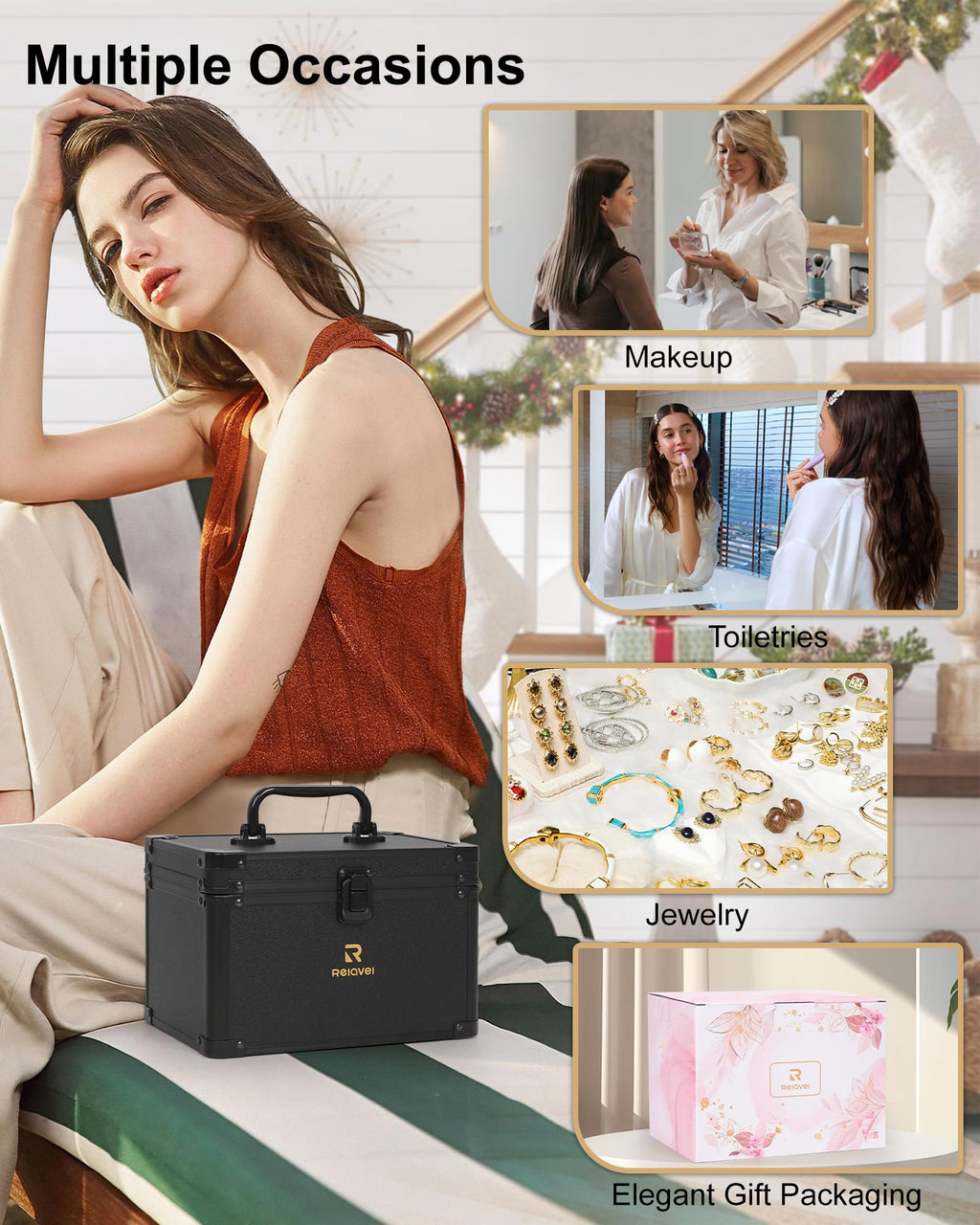 Relavel Makeup Case with Led Mirror