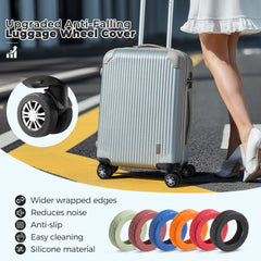 8-Pack Protective Luggage Wheel Covers for Suitcases