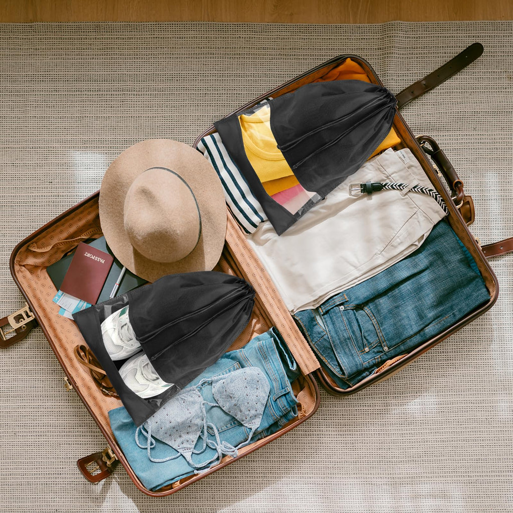 Shoe Bags for Travel, Drawstring Travel Shoe Bags for Packing, Dustproof Portable Travel Shoe Storage Bag for Men and Women