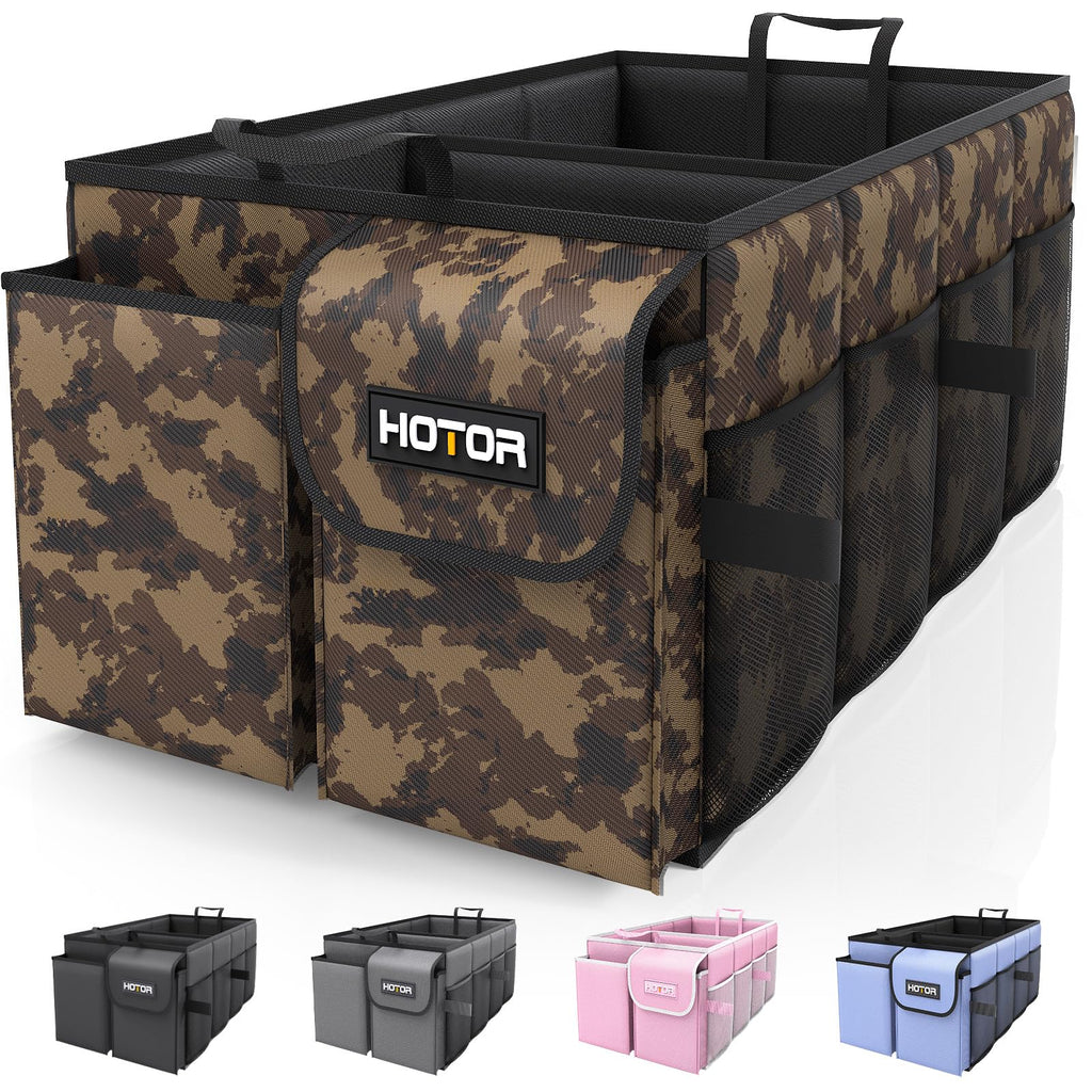 HOTOR Foldable Trunk Organizer - SUV & Sedan Compatible, Sturdy Car Organization for Accessories, Tools, Sundries