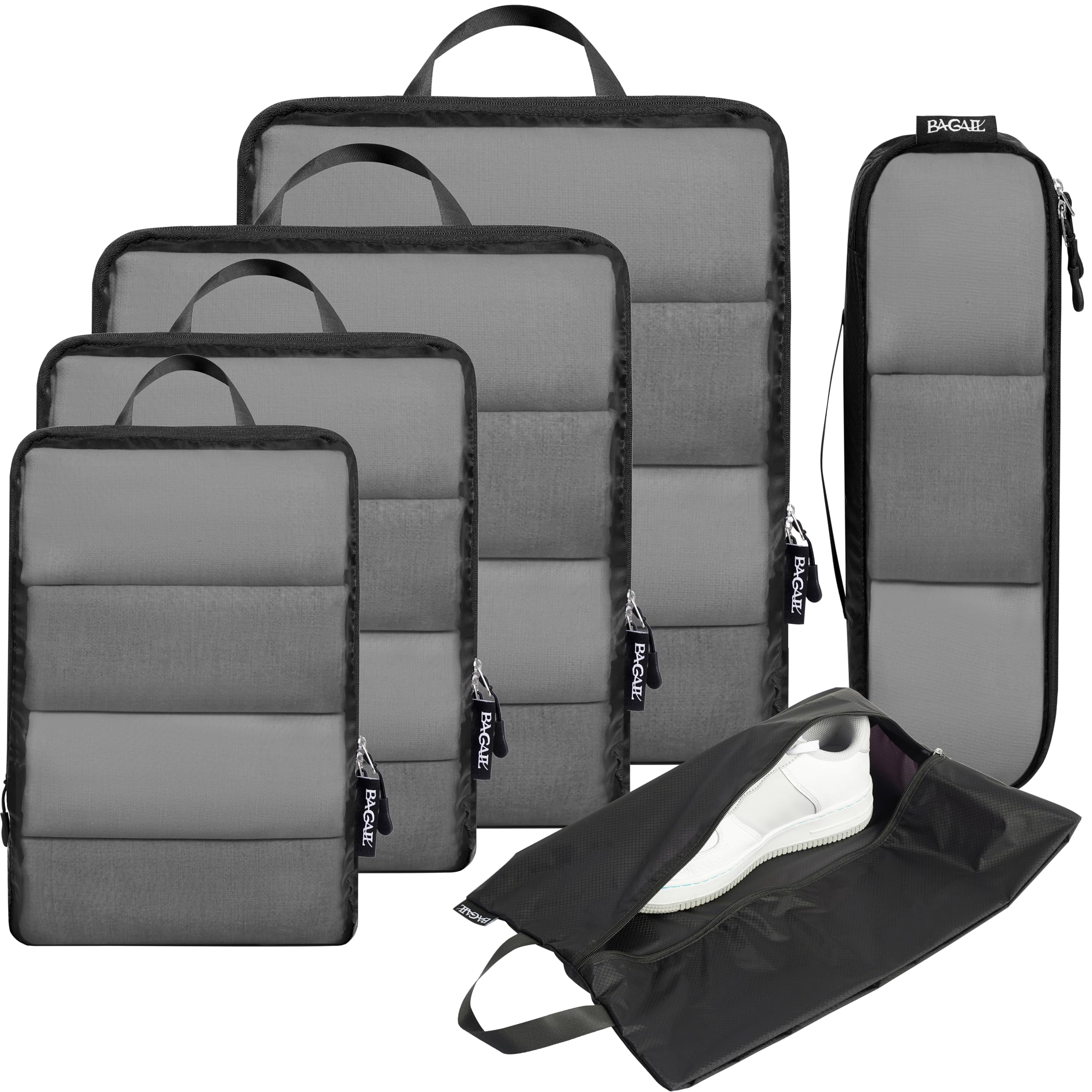 BAGAIL 6 Set Ultralight Compression Packing Cubes Packing Organizer for Travel Accessories Luggage Suitcase Backpack