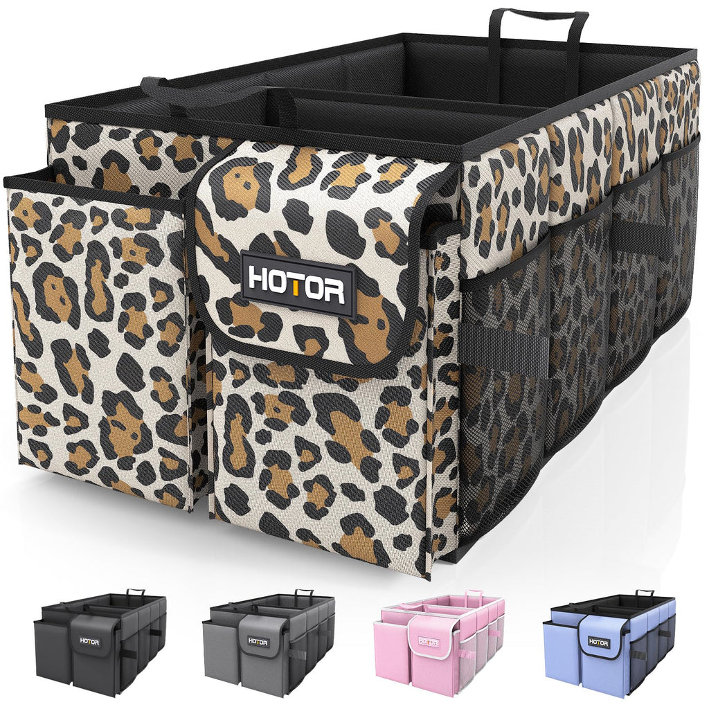 HOTOR Foldable Trunk Organizer - SUV & Sedan Compatible, Sturdy Car Organization for Accessories, Tools, Sundries