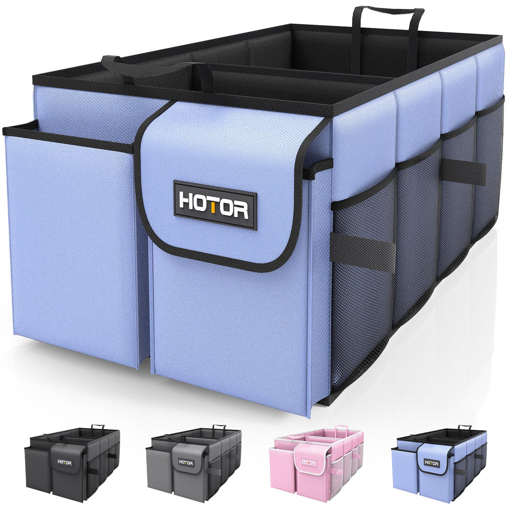 HOTOR Foldable Trunk Organizer - SUV & Sedan Compatible, Sturdy Car Organization for Accessories, Tools, Sundries