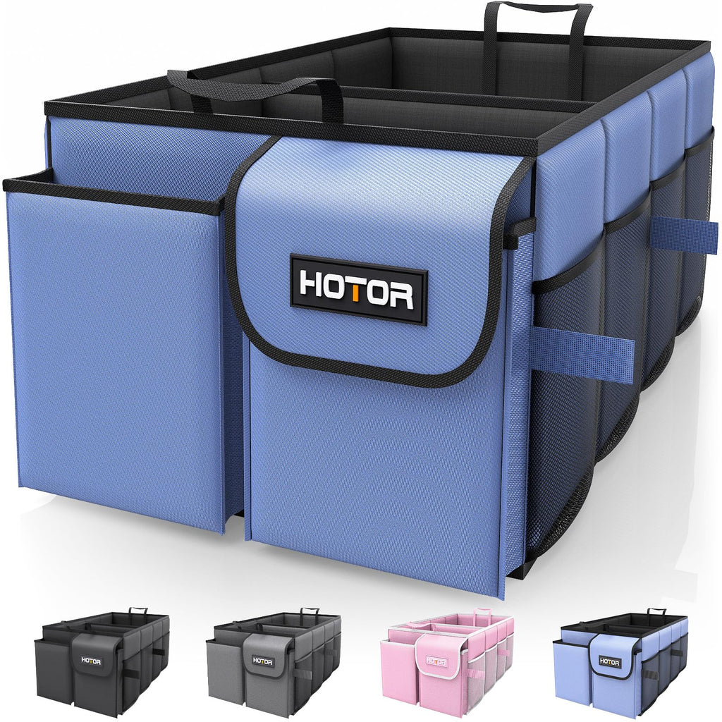 HOTOR Foldable Trunk Organizer - SUV & Sedan Compatible, Sturdy Car Organization for Accessories, Tools, Sundries