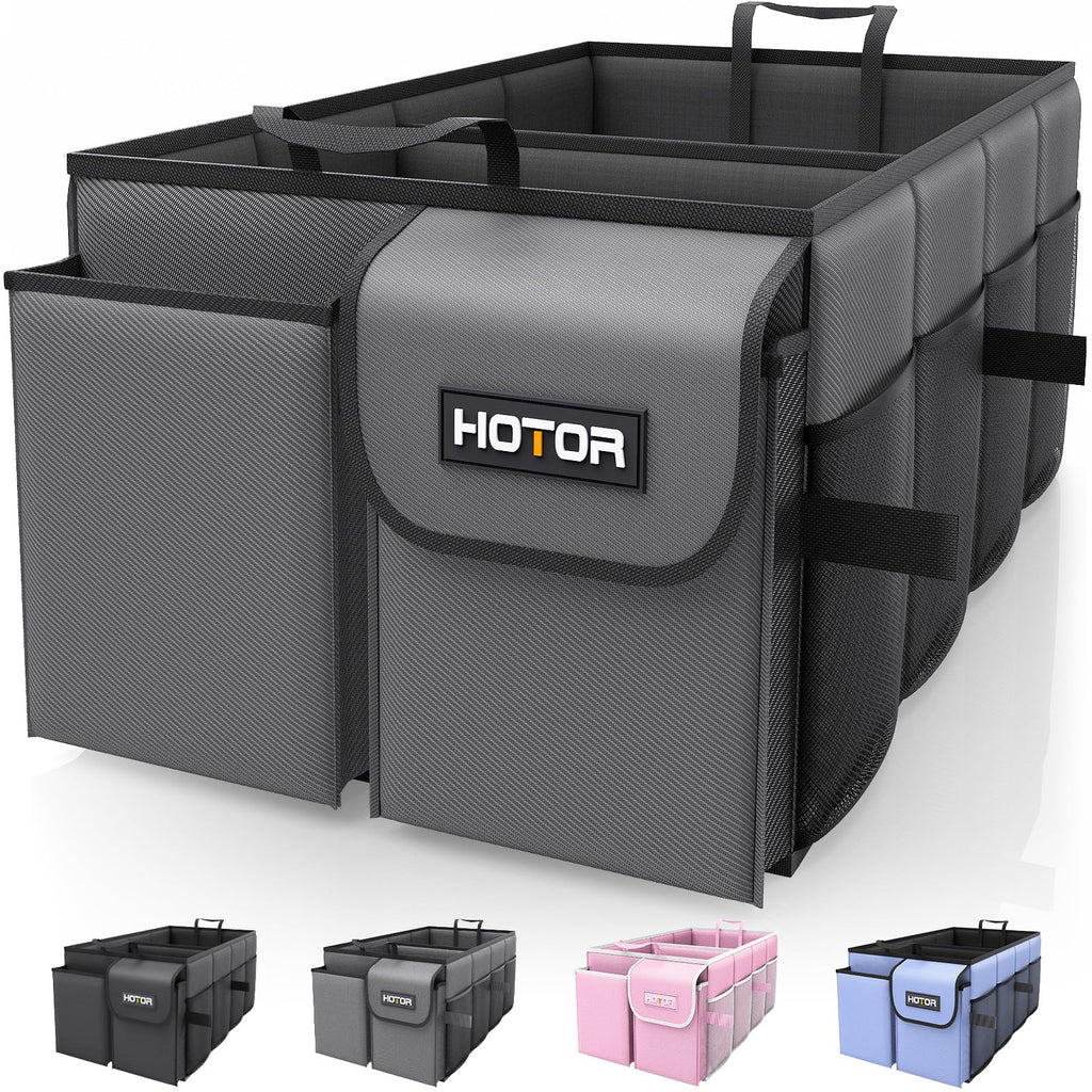 HOTOR Foldable Trunk Organizer - SUV & Sedan Compatible, Sturdy Car Organization for Accessories, Tools, Sundries