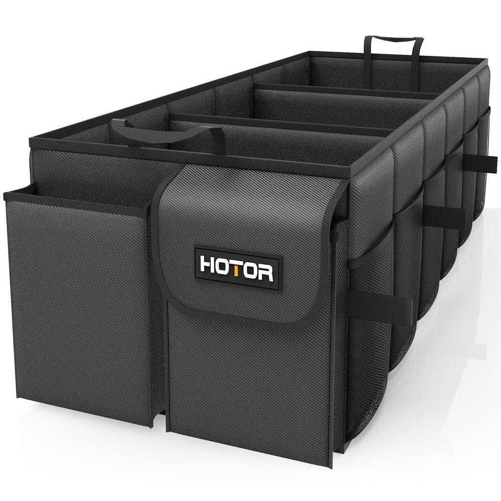 HOTOR Foldable Trunk Organizer - SUV & Sedan Compatible, Sturdy Car Organization for Accessories, Tools, Sundries