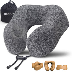 Memory Foam Travel Neck Pillow for Airplane Comfort