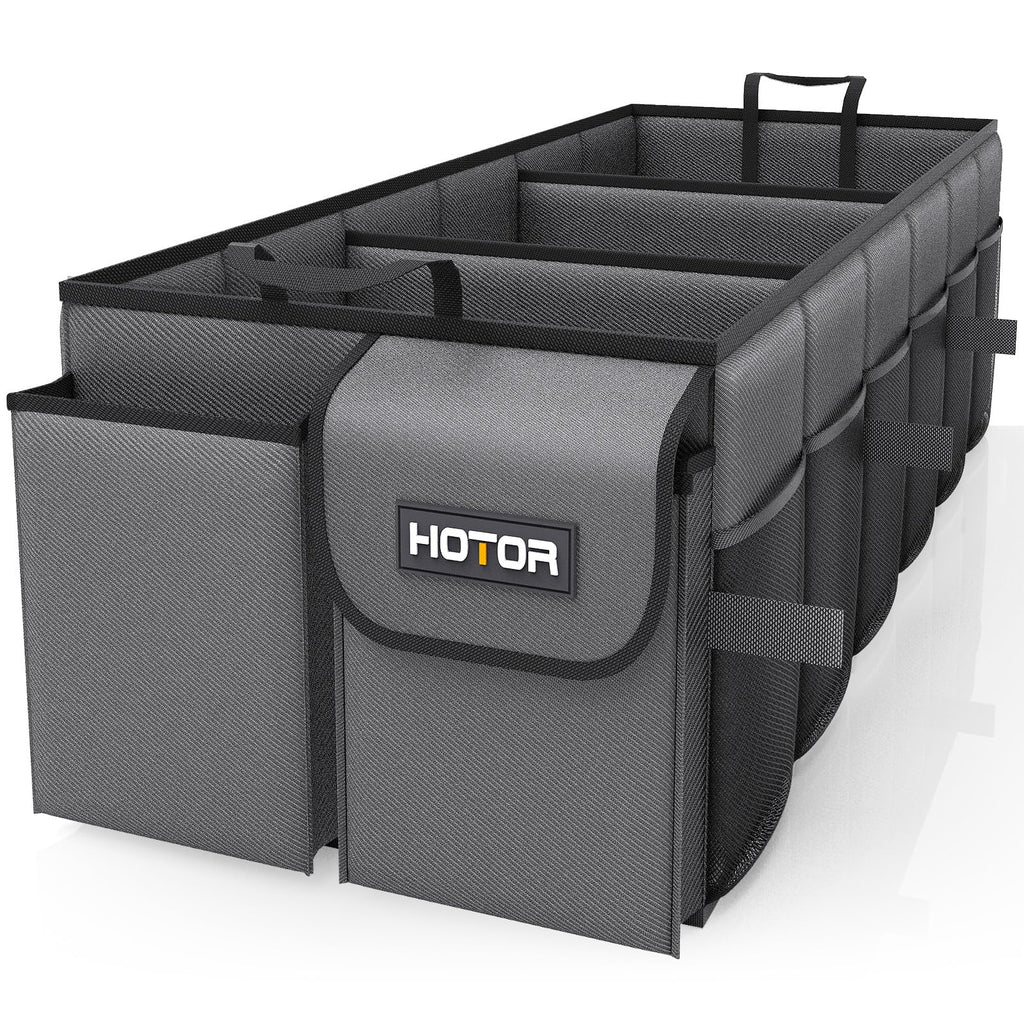 HOTOR Foldable Trunk Organizer - SUV & Sedan Compatible, Sturdy Car Organization for Accessories, Tools, Sundries