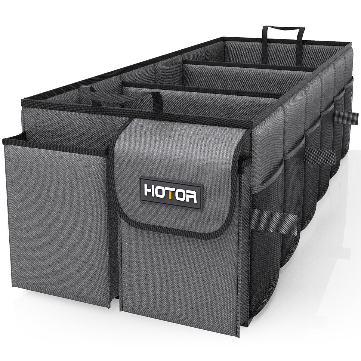 HOTOR Foldable Trunk Organizer - SUV & Sedan Compatible, Sturdy Car Organization for Accessories, Tools, Sundries